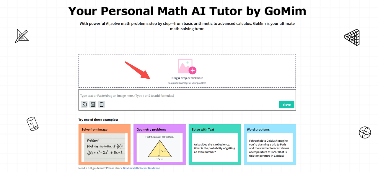 How to upload an image to AI Math solver GoMim to get detailed answers after creating it in Nano Banana.
