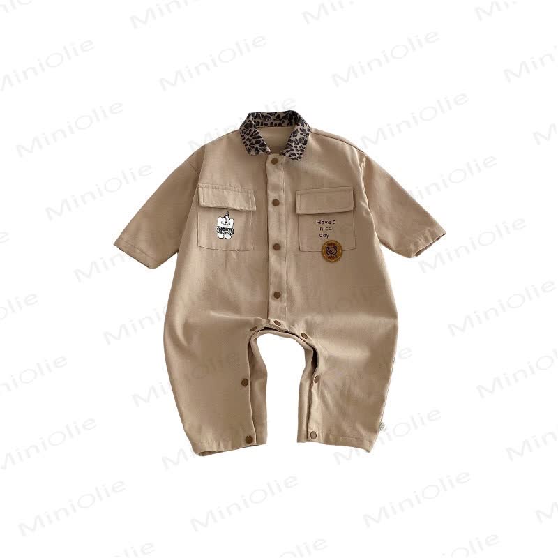 Baby Leopard Romper/Jacket/Overalls - image 4