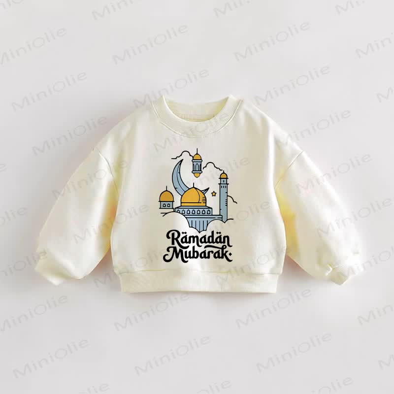 RAMADAN MUBARAK Baby Toddler Sweatshirt - Cream - 3-5T - image 1