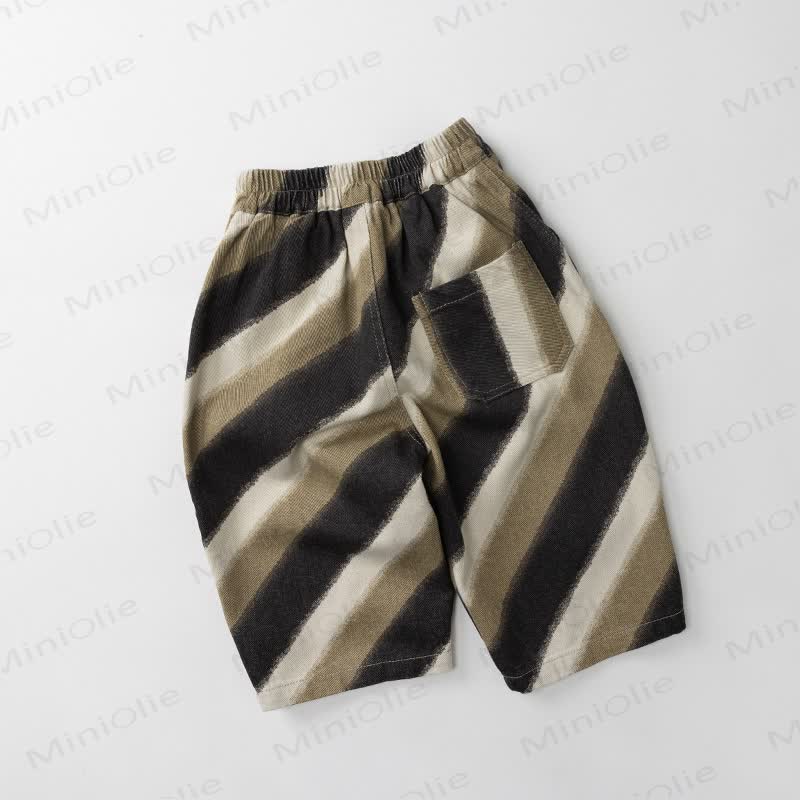 Baby Toddler Beige Coffee Stripe Loose Pants - image 4