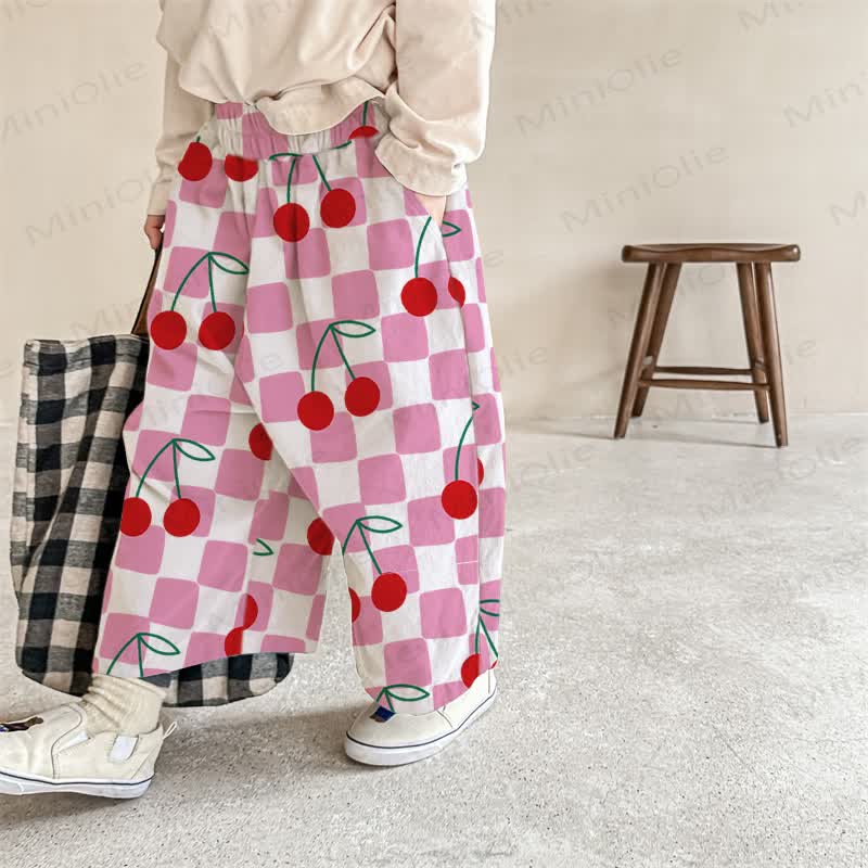 Pantaloni rosa a scacchi Baby Cherry - Rosa - 2-3T - image 1