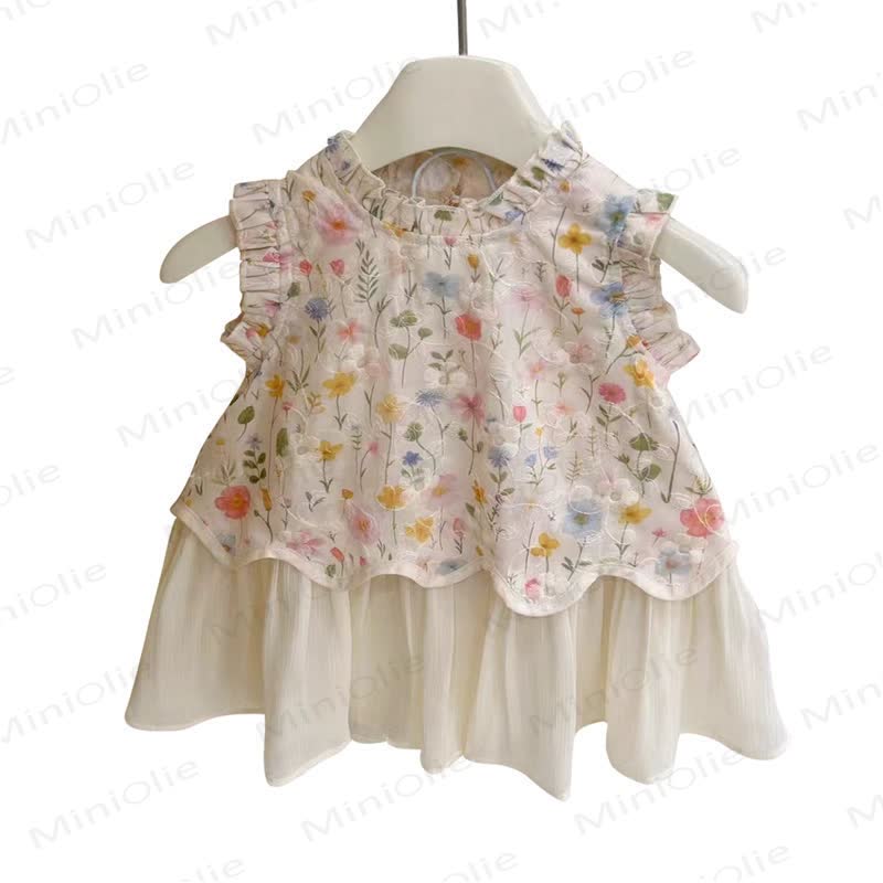 Baby Toddler Girl Sweet Flower Sleeveless Dress - image 4