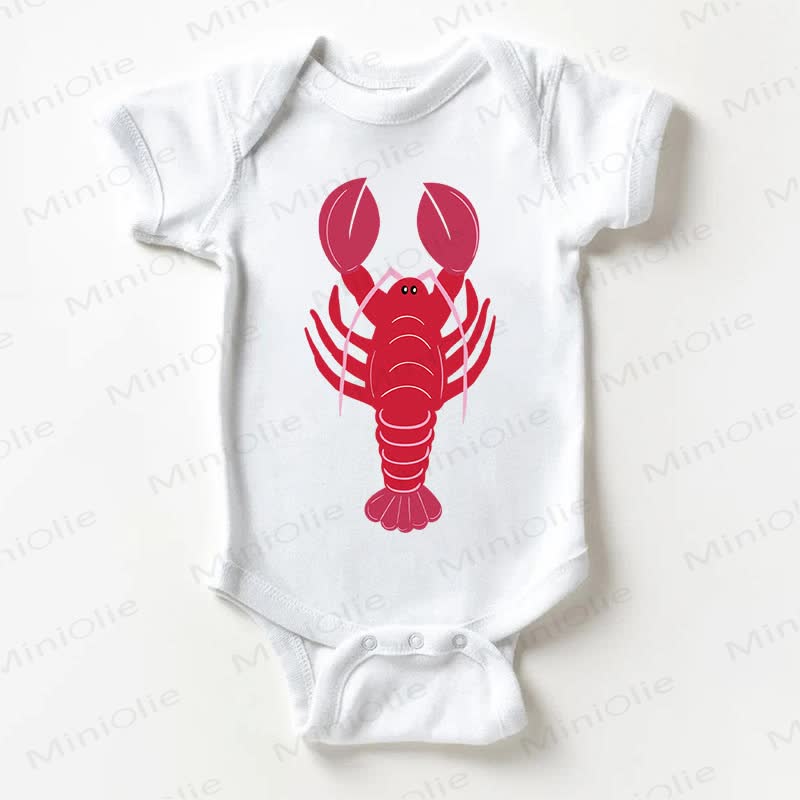 Lobster Baby Bodysuit - White - 18-24M - image 1