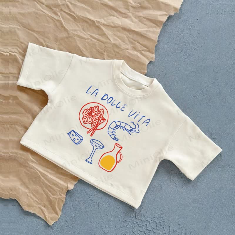 LA DOLCE VITA Baby Summer Casual T-Shirt - White - 2-3T - image 1