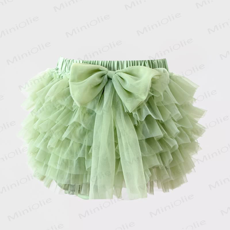 Toddler Girl Bow Tulle Bubble Dress - Green - 4-5T - image 3