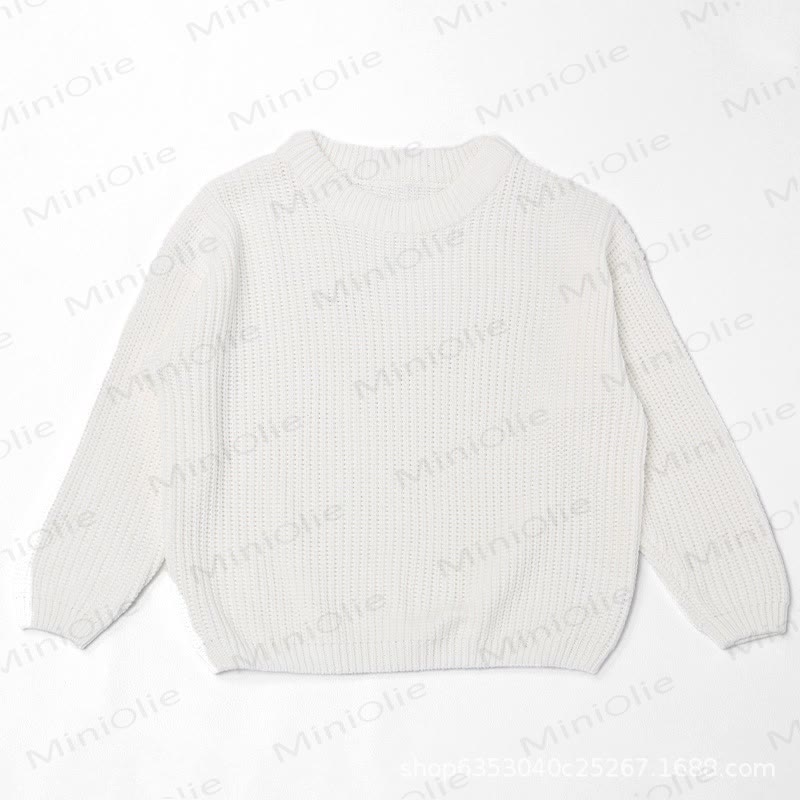 Personalized Baby Name Embroidered Knit Sweater - White - 7T - image 7