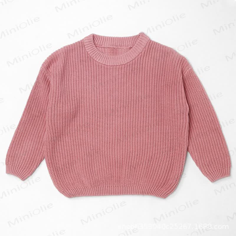 Personalized Baby Name Embroidered Knit Sweater - Pink - 7T - image 8