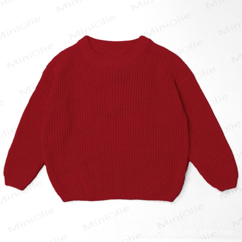 Personalized Baby Name Embroidered Knit Sweater - Red - 7T - image 15