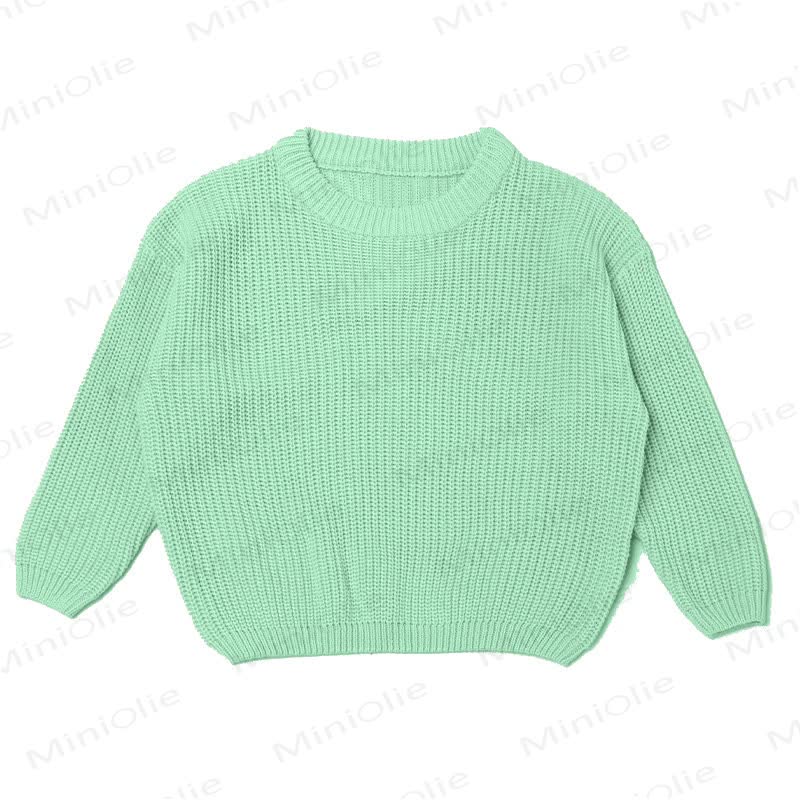 Personalized Baby Name Embroidered Knit Sweater - Light Green - 7T - image 17