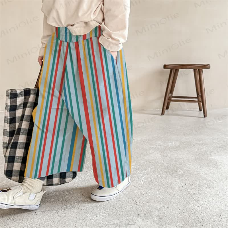 Baby Toddler Rainbow Striped Pants - Multicolor - 2-3T - image 1