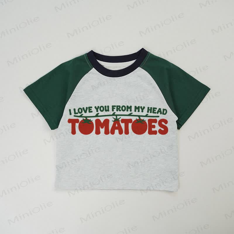 I LOVE YOU FROM MY HEAD TOMATOES Baby Grey T-shirt - Grey - 2-3T - image 1