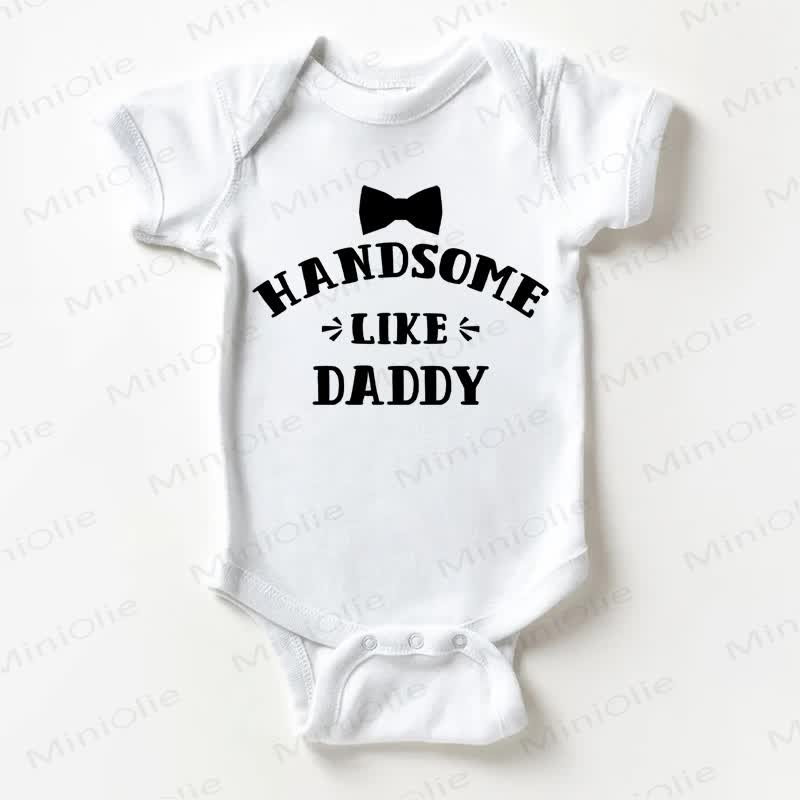 HANDSOME LIKE DADDY Baby White Bodysuit - White - 18-24M - image 1