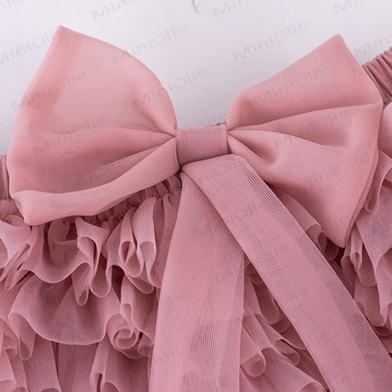Toddler Girl Bow Tulle Bubble Dress - image 7
