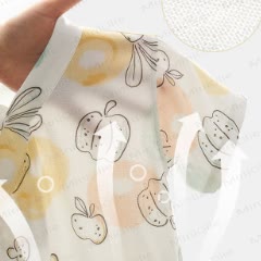 Baby White Fruit/Vegetable/Food Summer Wrap Front Romper - image 6