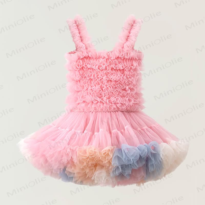 Toddler Girl Lace Princess Sleeveless Puffy Dress - Dark Pink - 6-7T - image 11