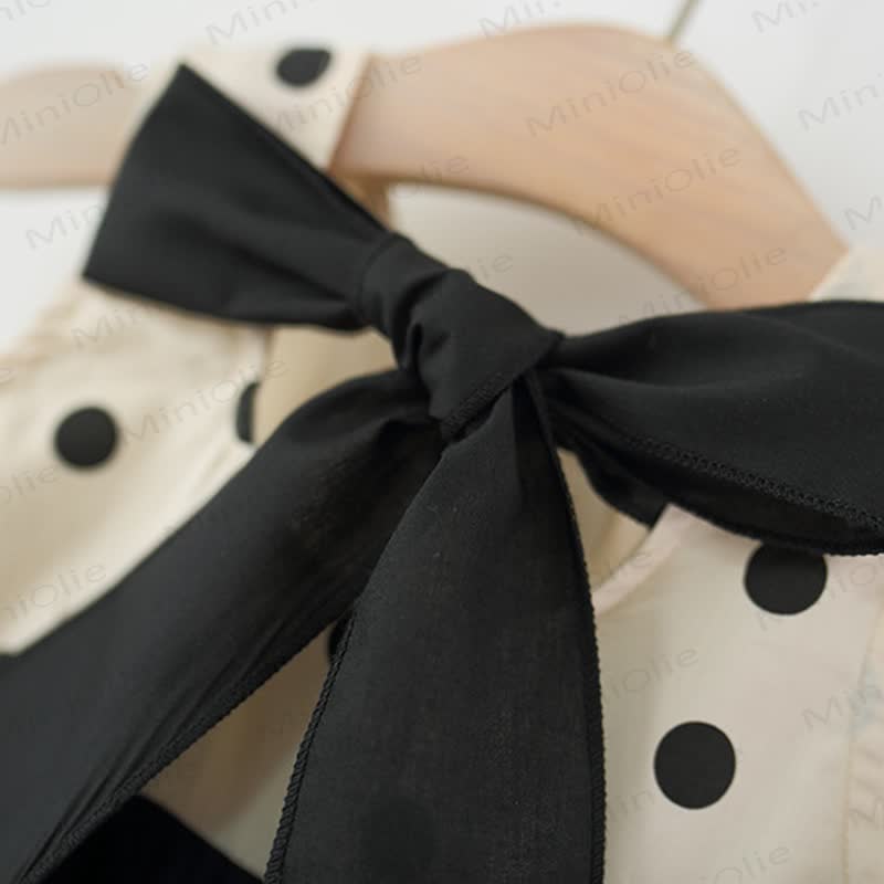 Baby Girl Black Bow Dress with Hat - image 4