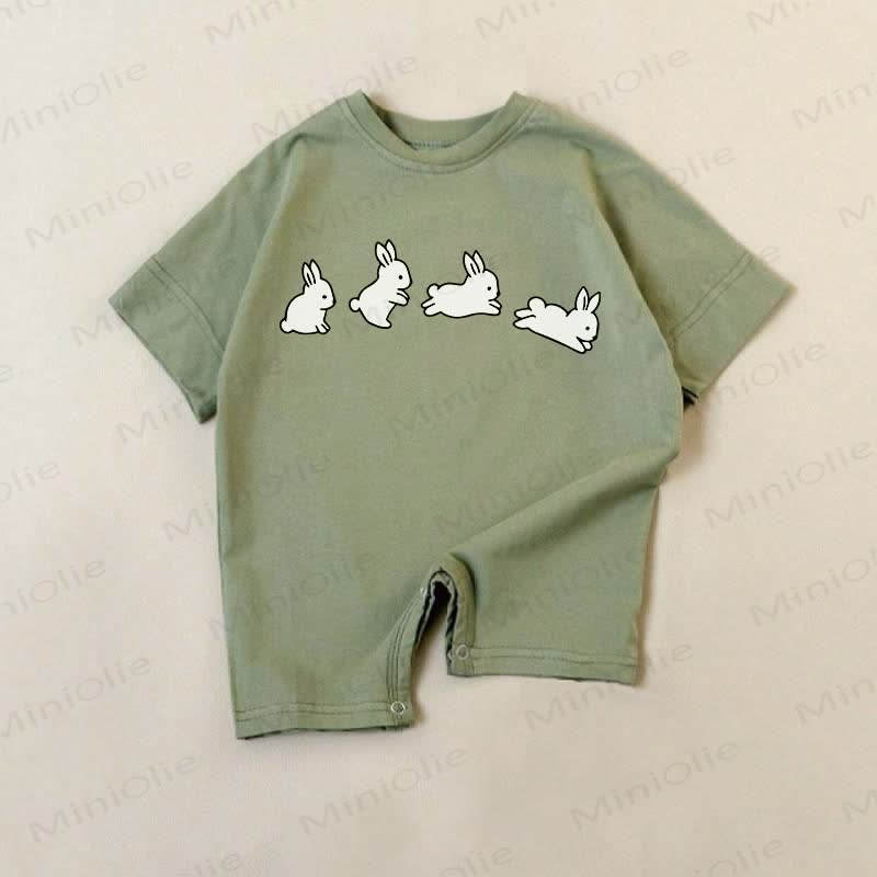 Baby Cute Bunny Green Romper - Green - 18-24M - image 1