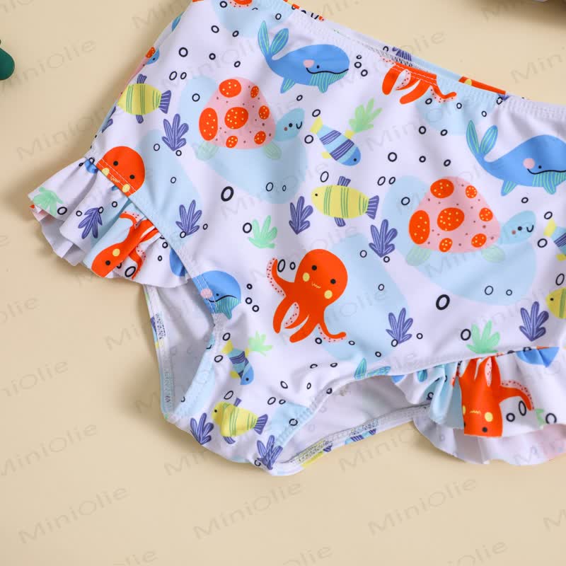 Toddler Girl Ocean Print 2pcs Swimsuit - image 6
