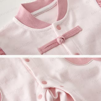 Baby Flower Knot Button Romper - image 3