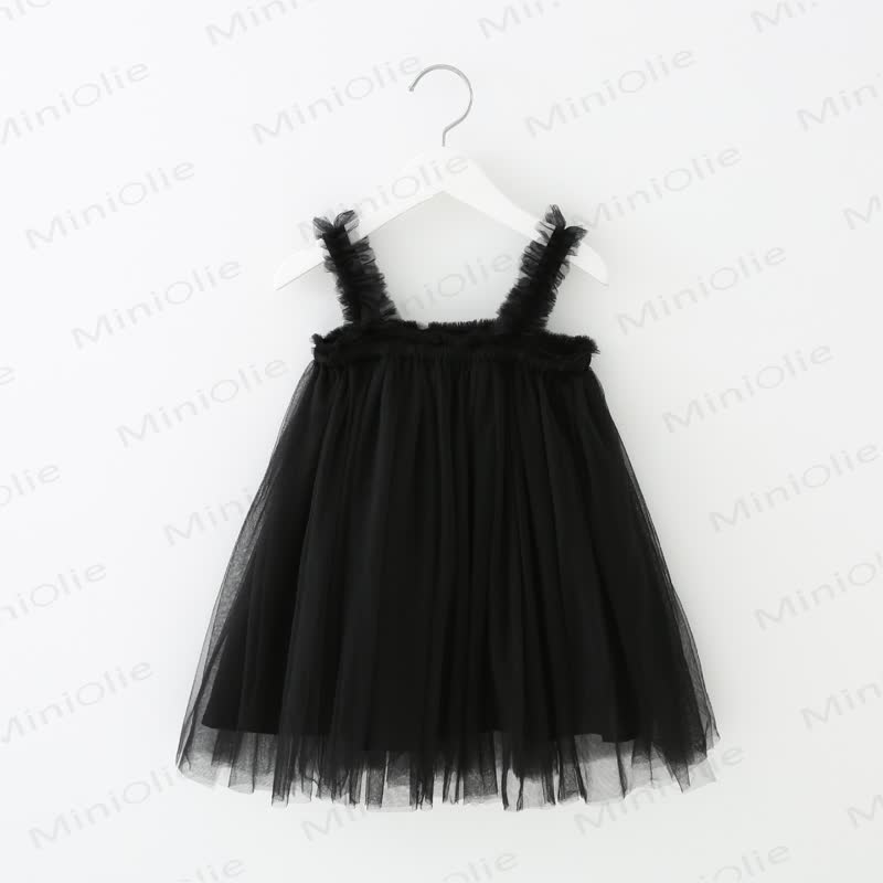 Baby Toddler Girl Solid Color Mesh Dress - Black - 8Y - image 9