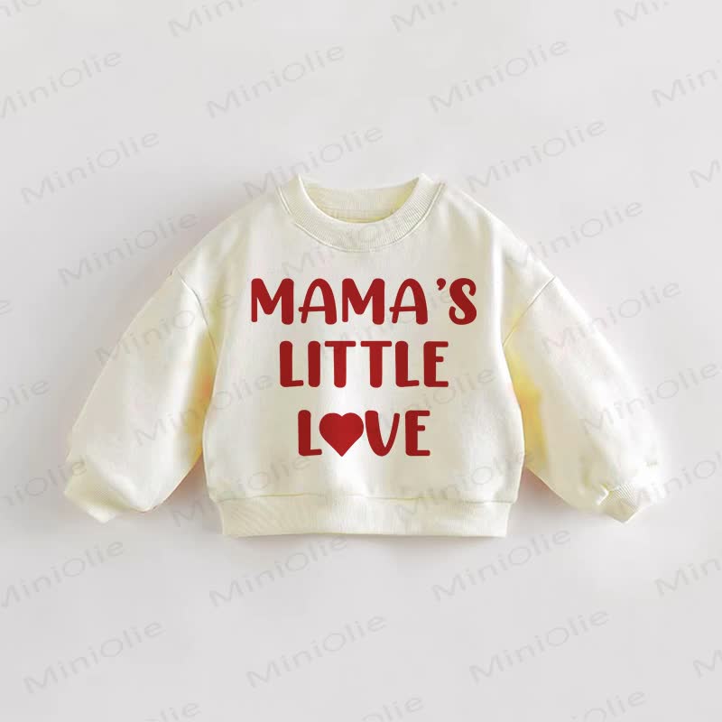 MAMA'S LITTLE LOVE Baby Toddler Cream Sweatshirt - Cream - 3-5T - image 1