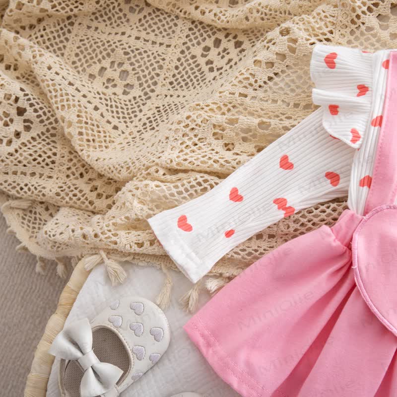 Baby Heart Fake 2pcs Bodysuit with Headband - image 16