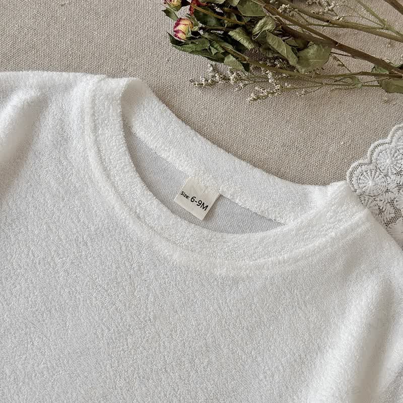 Baby Terry Plaid Crop Top and Shorts Set - image 2