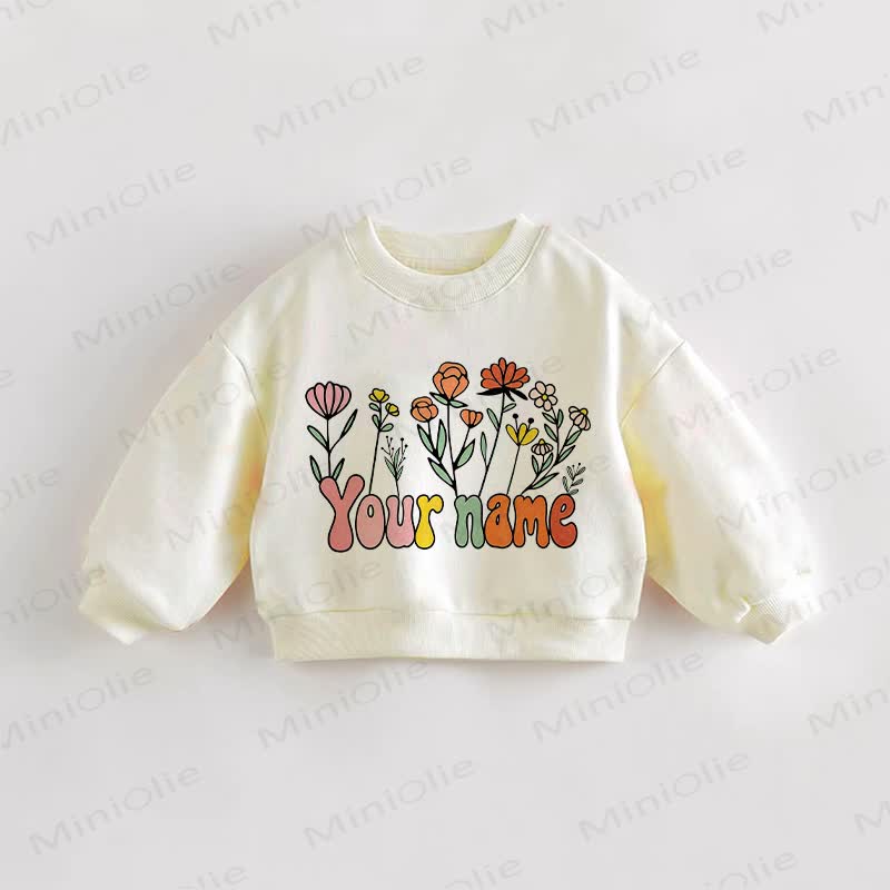 YOUR NAME Baby Toddler Sweatshirt - Cream - 3-5T - image 1